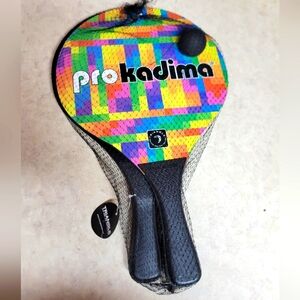 Prokadim beach paddle ball set comes with 2 paddles and a ball